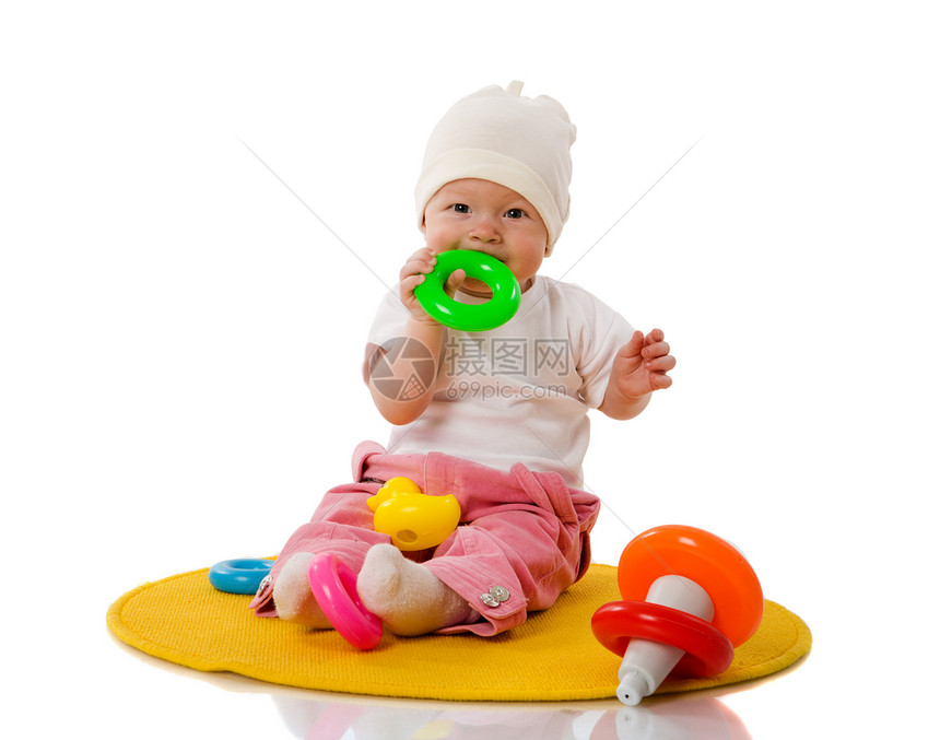 玩婴儿游戏孩子金发玩具儿童幸福白色快乐乐趣喜悦好奇心图片