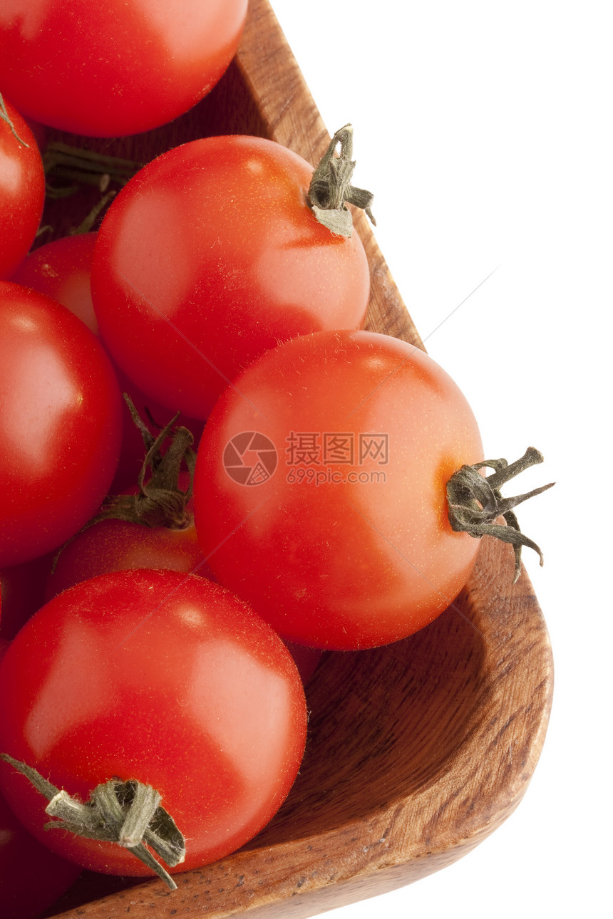 小红西红番茄营养蔬菜红色圆形健康生产市场植物盘子白色图片