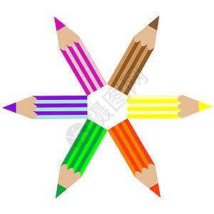 彩色铅笔艺术条纹喜悦身份宏观风格草图合作幼儿园收藏背景图片