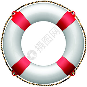 红白救生圈生命浮标空白风险帮助旅行红色橡皮圆圈救生衣巡航航海设计图片