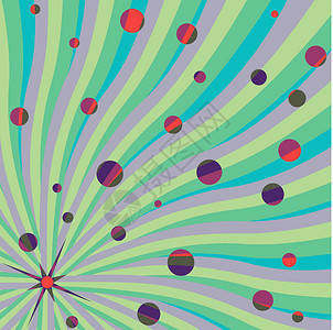 圆圈反斜杠绿色反绿射线运动彩虹光谱图层气泡线条圆圈小路插图坡度设计图片