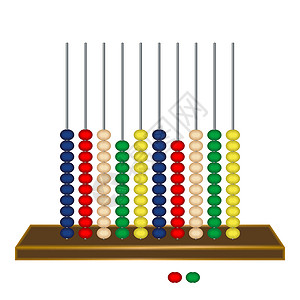 算盘珠子垂直算盘对白框架计算机学校橙子黄色白色算术青色数数紫色设计图片