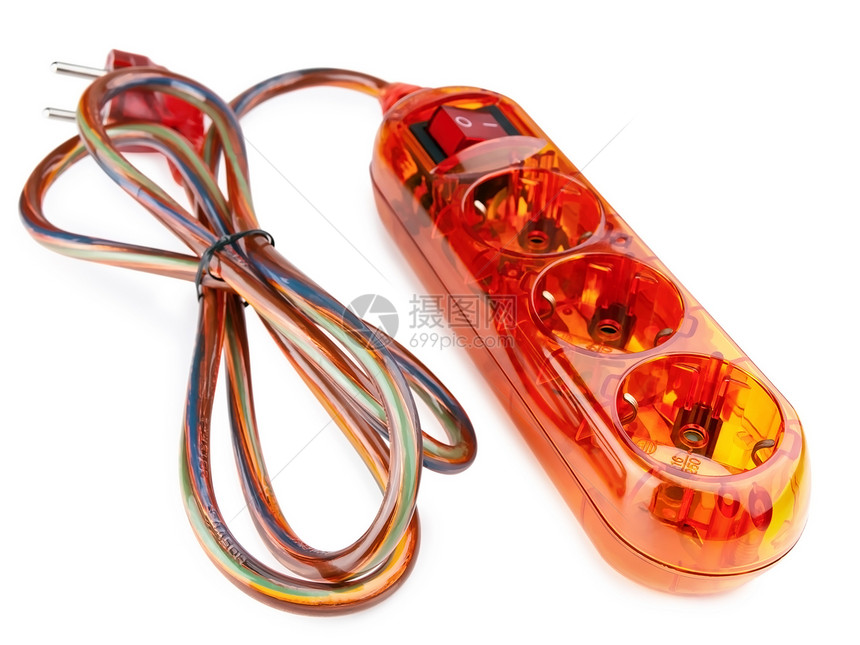 透明扩展器力量塑料电压壁板加长器绳索按钮插座连接器插头图片