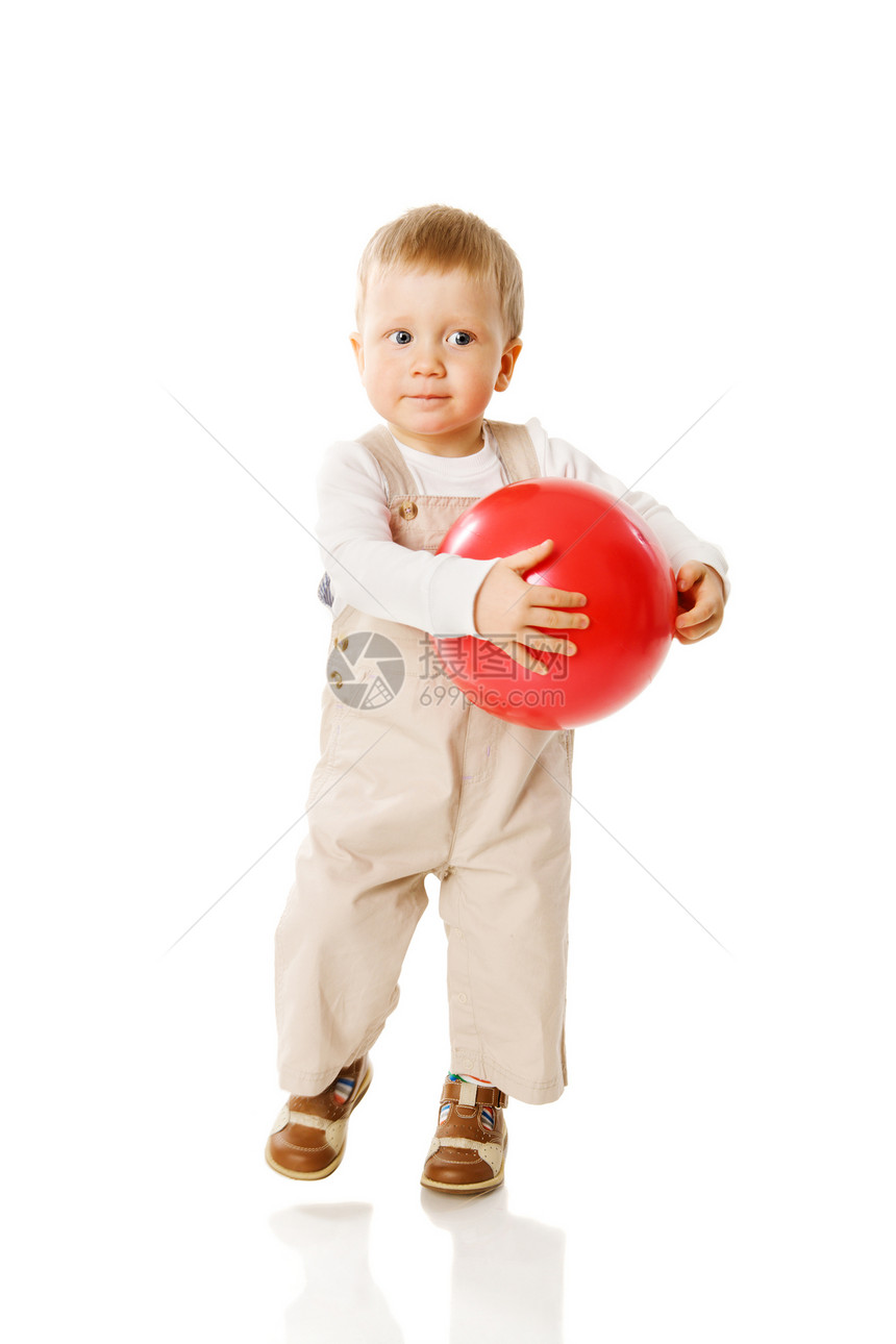 玩球游戏球喜悦学习幸福衣服金发快乐乐趣儿童儿子全身图片