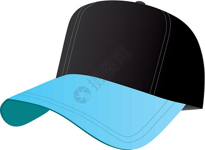 黑色和蓝底棒球帽背景图片