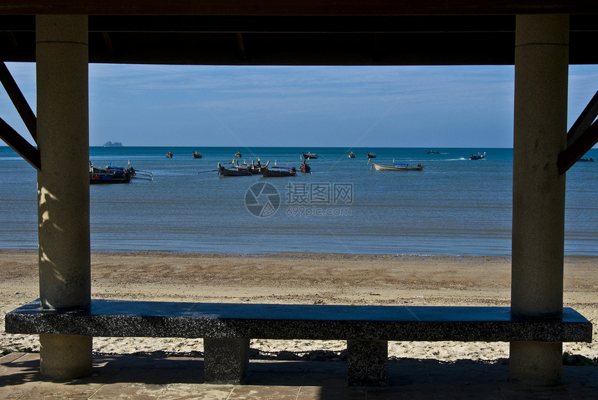 长艇木头海洋海景天空热带假期运动风景尾巴娱乐图片