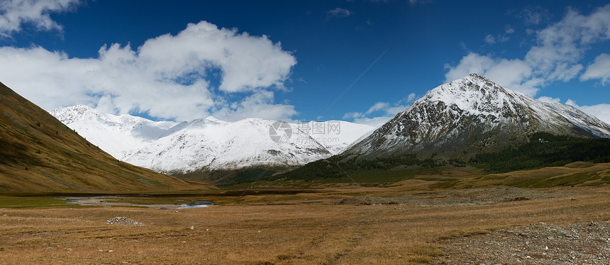 阿尔泰山脉 美丽的高地景观 俄罗斯 西伯利亚爬坡风景岩石天空地形高山全景山腰冰川顶峰图片