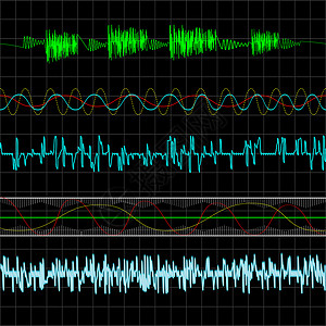 音乐波浪波形体积海浪记录玩家频率插图展示电子正方形高清图片