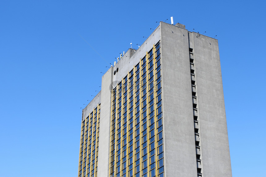 现代高楼大楼灰色周期性酒店城市玻璃白色蓝色首都天空建筑图片