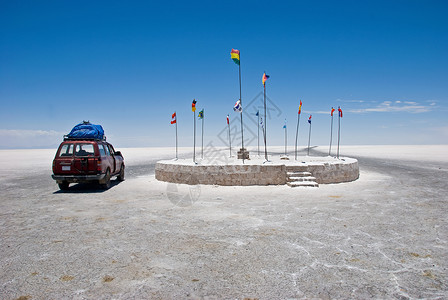 乌尤尼高原热量发件事项车辆车厢旅游汽车沙漠待办背景图片