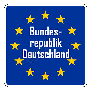 德国的语言德国;欧洲公路标志背景