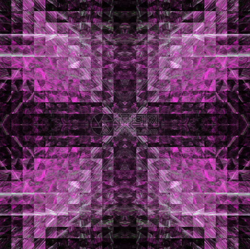 抽象对等分形背景 B淡紫色立方体艺术紫色黑色马赛克墙纸正方形艺术品网格图片
