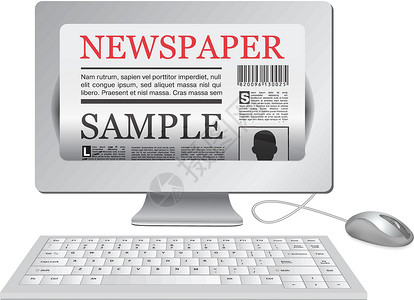 新闻视频背景在线报纸 计算机和新闻网站设计图片