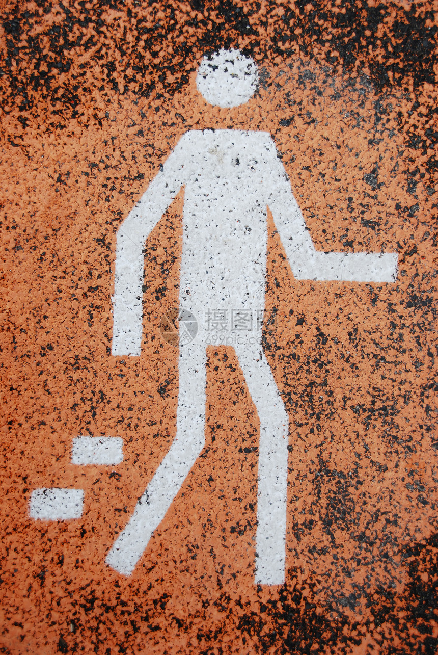 佩德士牌标志行人橙子长廊指标男人粒状小路水泥街道人行道图片