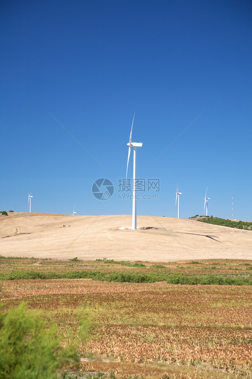 风力发电厂螺旋桨场地天空国家团体风车活力螺旋蓝色白色图片