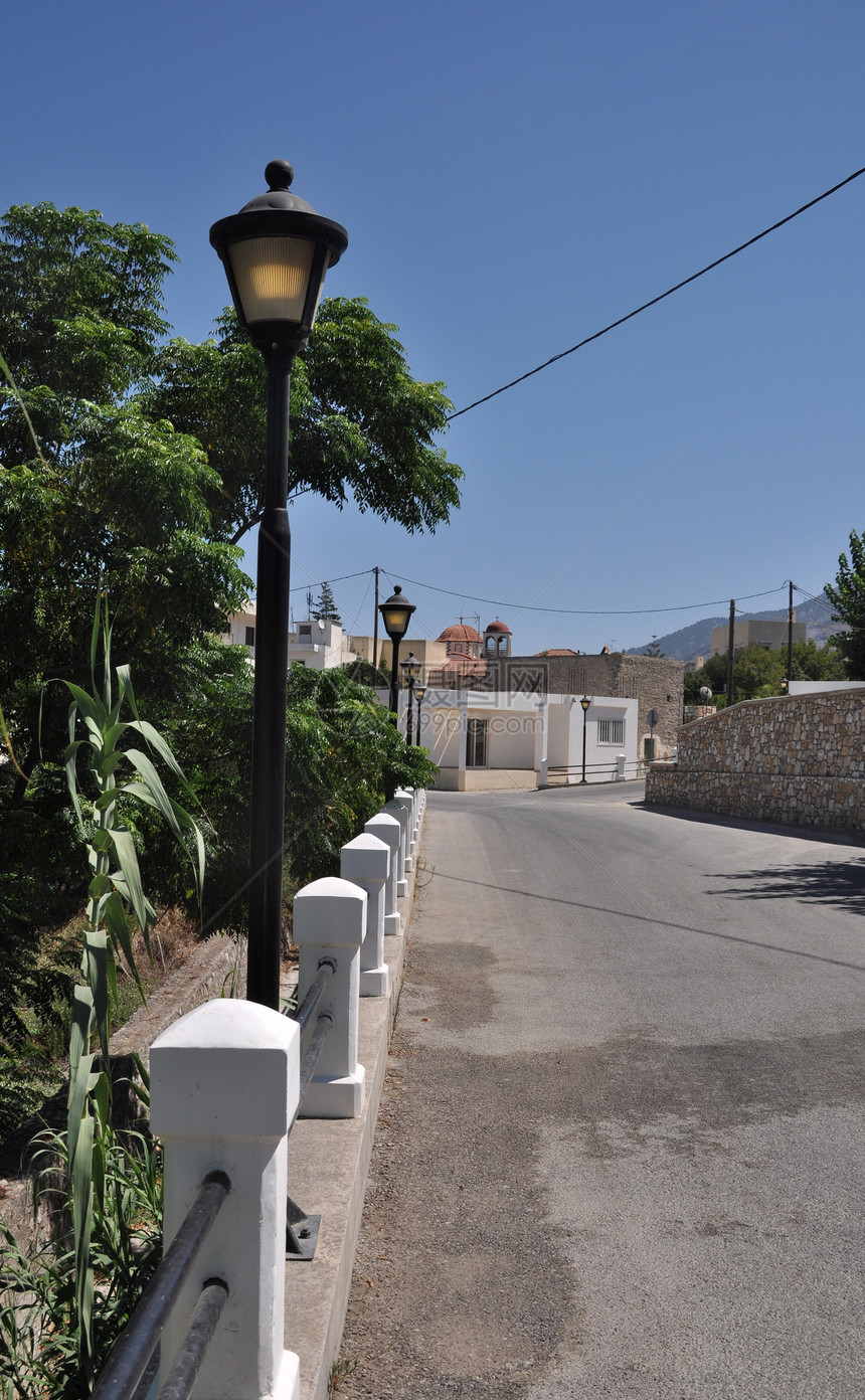 希腊Lagoudi村街道公路图片