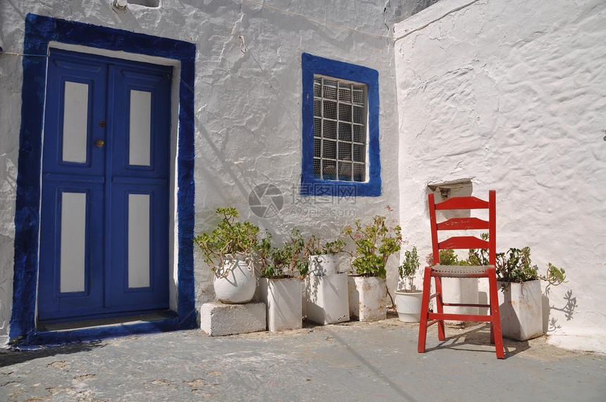 希腊语房屋房子文化旅行建筑学花瓶木头街道植物旅游住宅图片
