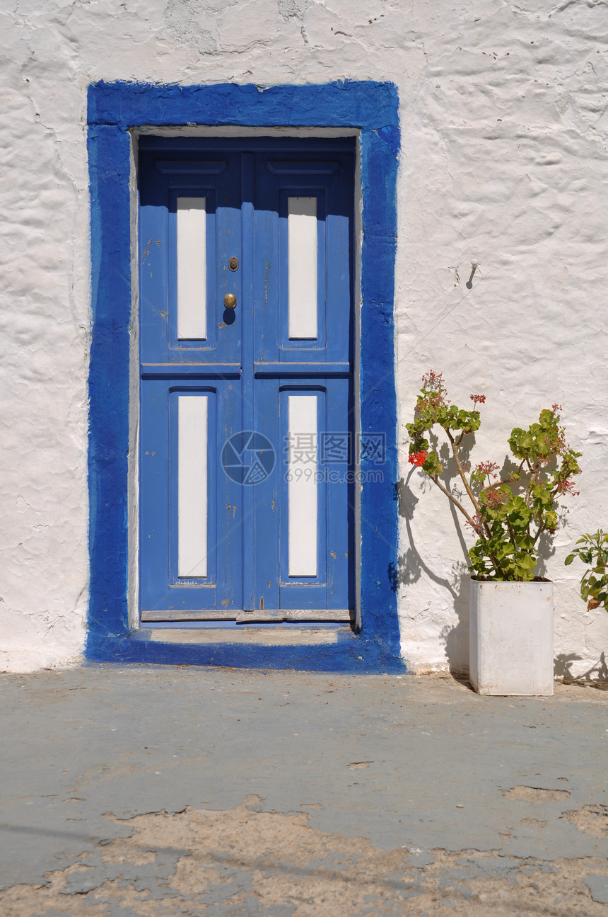 希腊语门植物建筑学花瓶住宅木头村庄街道假期旅行入口图片