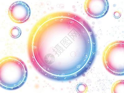 华贸彩虹圈泡泡背景 与闪烁和斯华尔斯刷子红色墙纸运动插图火花框架绘画装饰品圆圈设计图片