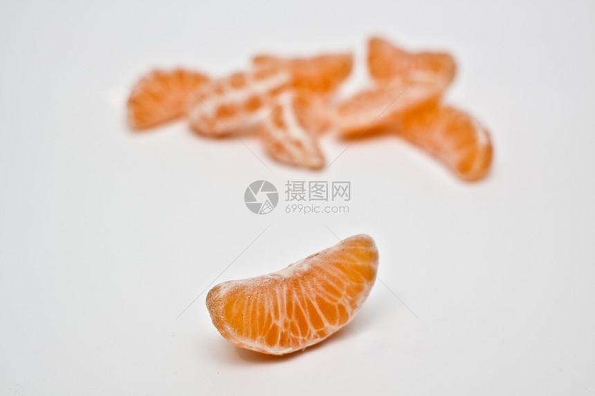 内白丁橙色环宏观生活水果图片