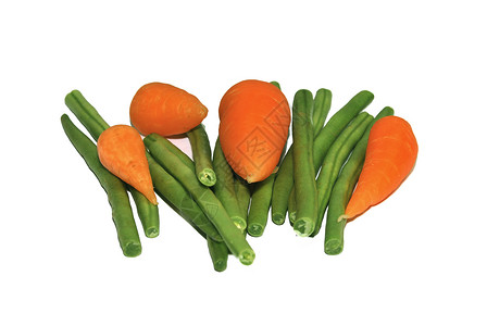 绿豆和胡萝卜青菜蔬菜豆子背景图片