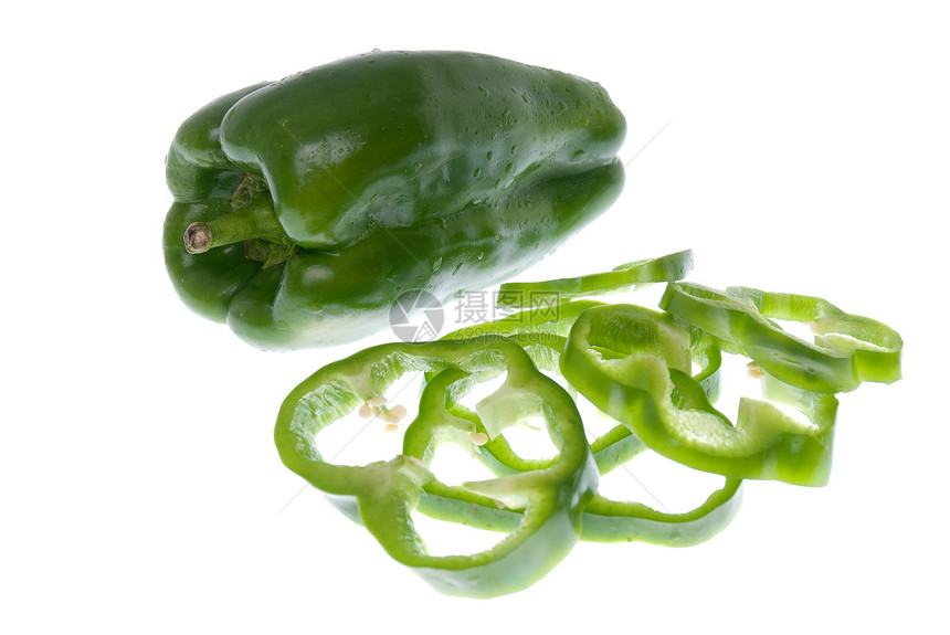 绿胡椒辣椒蔬菜白色胡椒水果种子绿色工作室图片