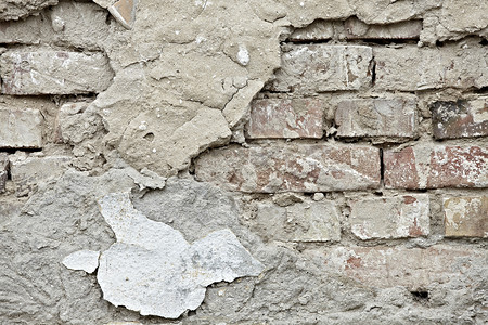 长墙围墙灰色建筑工作砂浆废墟线条建造棕色风化房子背景图片