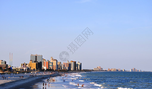 海岸沿岸线海岸线建筑物海洋波浪海滩桃金娘酒店背景图片