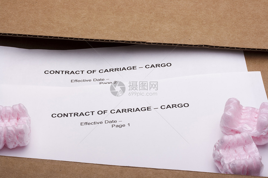 泡沫填充器和合同包装颗粒商业安全服务棕色密封胶货物保修单警告图片