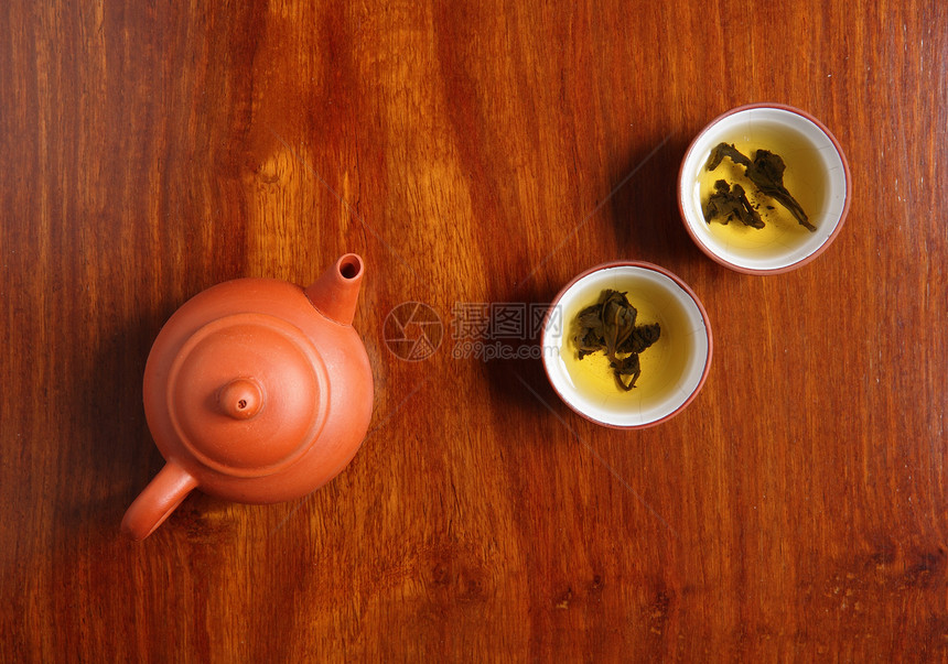 中国茶飞碟仪式保健金子美食文化液体草本植物传统陶器图片