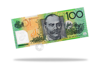 澳大利亚 100美元注 美元货币蓝色收藏现金笔记背景图片