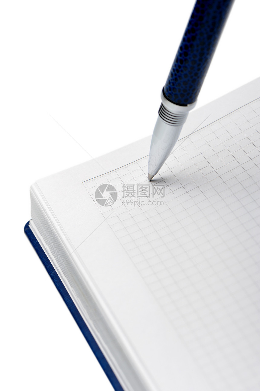 笔笔在笔记本上字帖办公室戒指金属文档白色墨水空白圆珠笔软垫图片