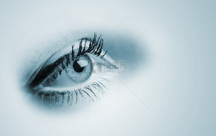 女性蓝眼睛女士皮肤光学睫毛鸢尾花睫毛膏视网膜治疗眼睛眼球图片