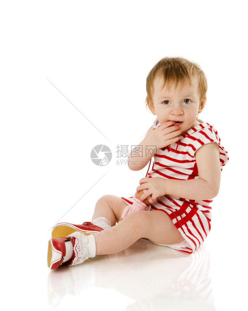 托德勒女孩玩具幸福学习好奇心红色儿童喜悦快乐孩子衣服图片