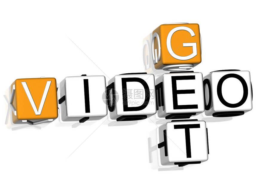 Get Video 填字游戏玩家立方体音乐标签洪流技术白色红色视频展示图片