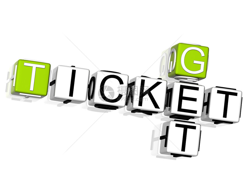 Get ticket 填字游戏展示创新音乐会歌剧商业排演音乐打印漫画拼字图片
