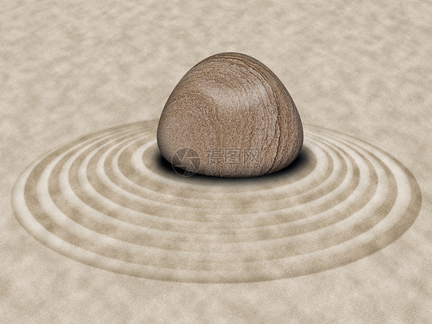 沙子园圆环的Zen石图片
