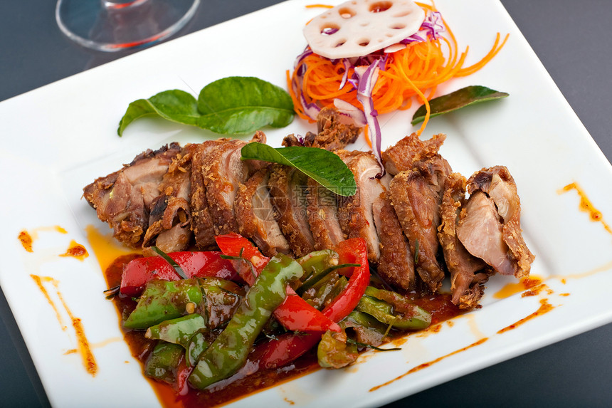 泰语 泰国晚餐专业茉莉花推介会食物胡椒文化宏观蔬菜餐厅图片