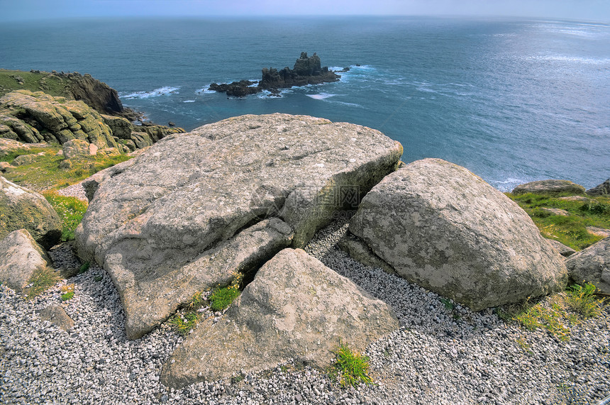 美丽的沿海风景海景日光巨石海岸石头生态土地海岸线悬崖支撑图片