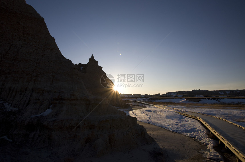 南达科塔国家山脉公园棕色水平时间假期荒地旅行丘陵图片