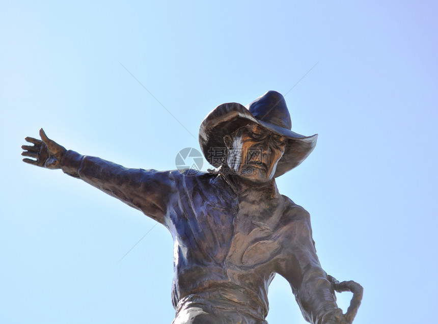 枯木牛仔骑马雕像历史矿业金子城市图片