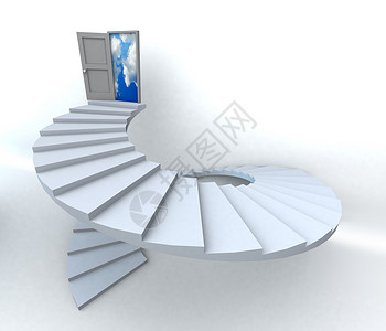 台阶到天堂3D 成功的商务螺旋楼梯背景