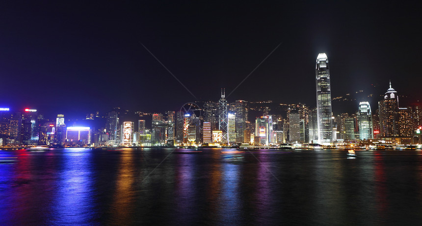 香港晚上的天线办公室码头商业城市港口市中心旅游天际假期建筑图片