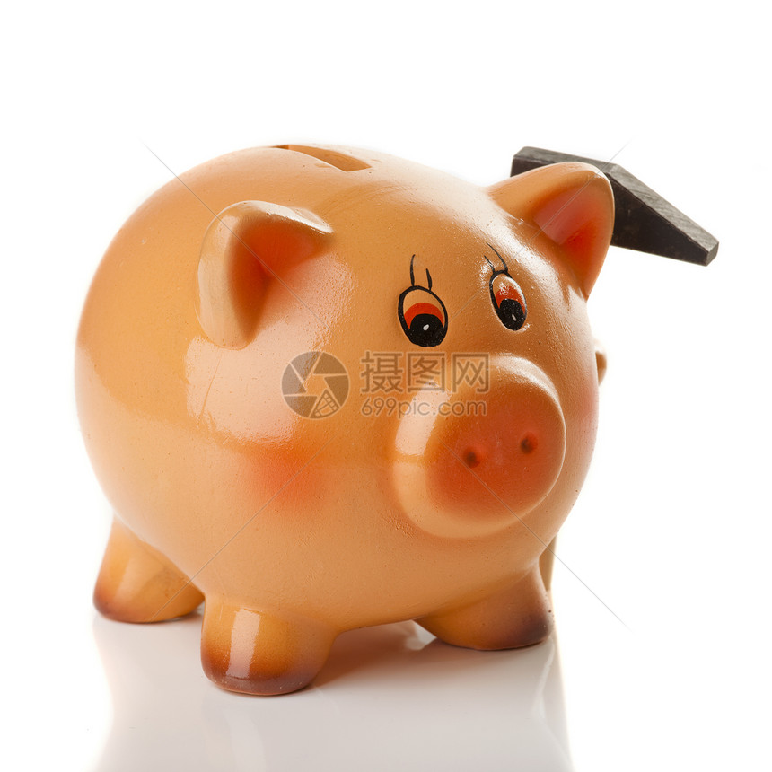 养猪银行投资帐户盒子财富储蓄陶器账单经济基金收益图片