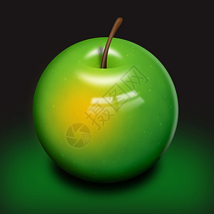 绿苹果果汁水果活力绿色食物生态背景图片