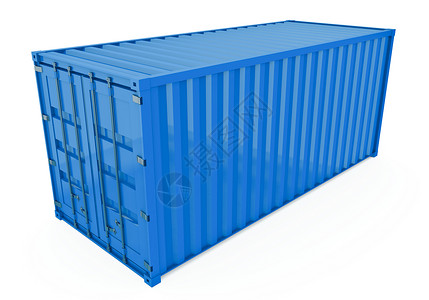 海运集装箱派遣蓝色贮存水平白色工业国际金属船运出口高清图片