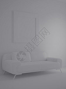 房间房子装饰公寓地面建筑学沙发插图风格帆布长椅背景图片