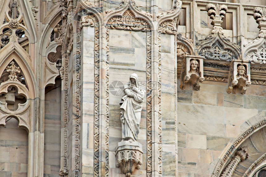 米兰杜奥莫迪米洛建造白色建筑学教会大理石历史地标旅游旅行宗教图片
