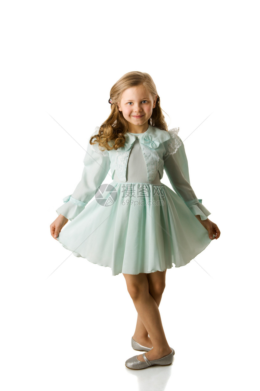 跳舞女孩头发乐趣白色行动童年女儿蓝色快乐幸福运动图片