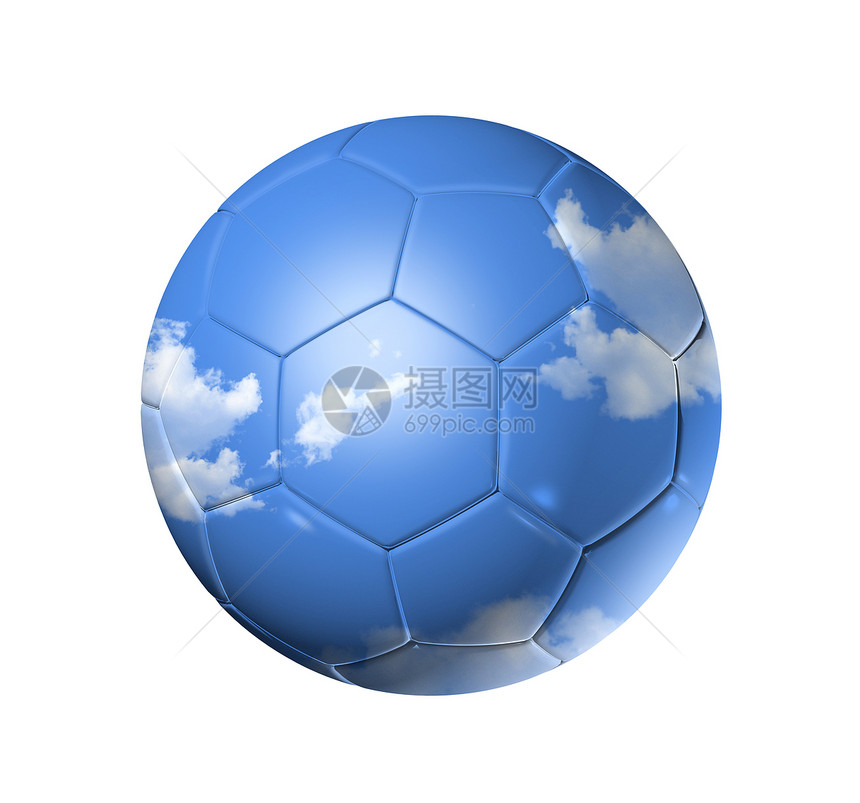 足球球上的天空图片